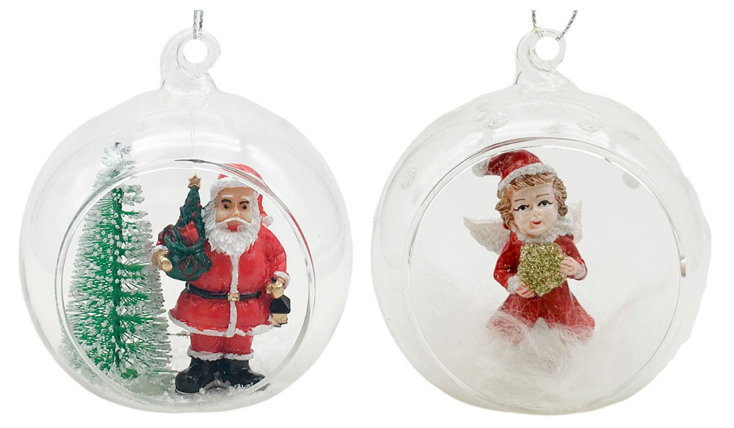 

Елочное украшение Шар Ангел прозрачный, 8 см