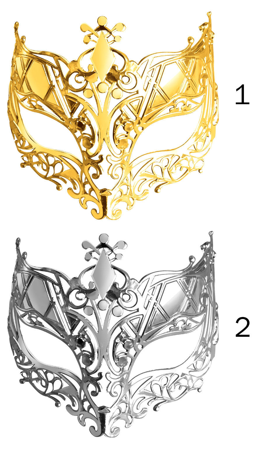 Изображение товара Маска карнавальная Partymania Сияние, 1 шт в ассортименте