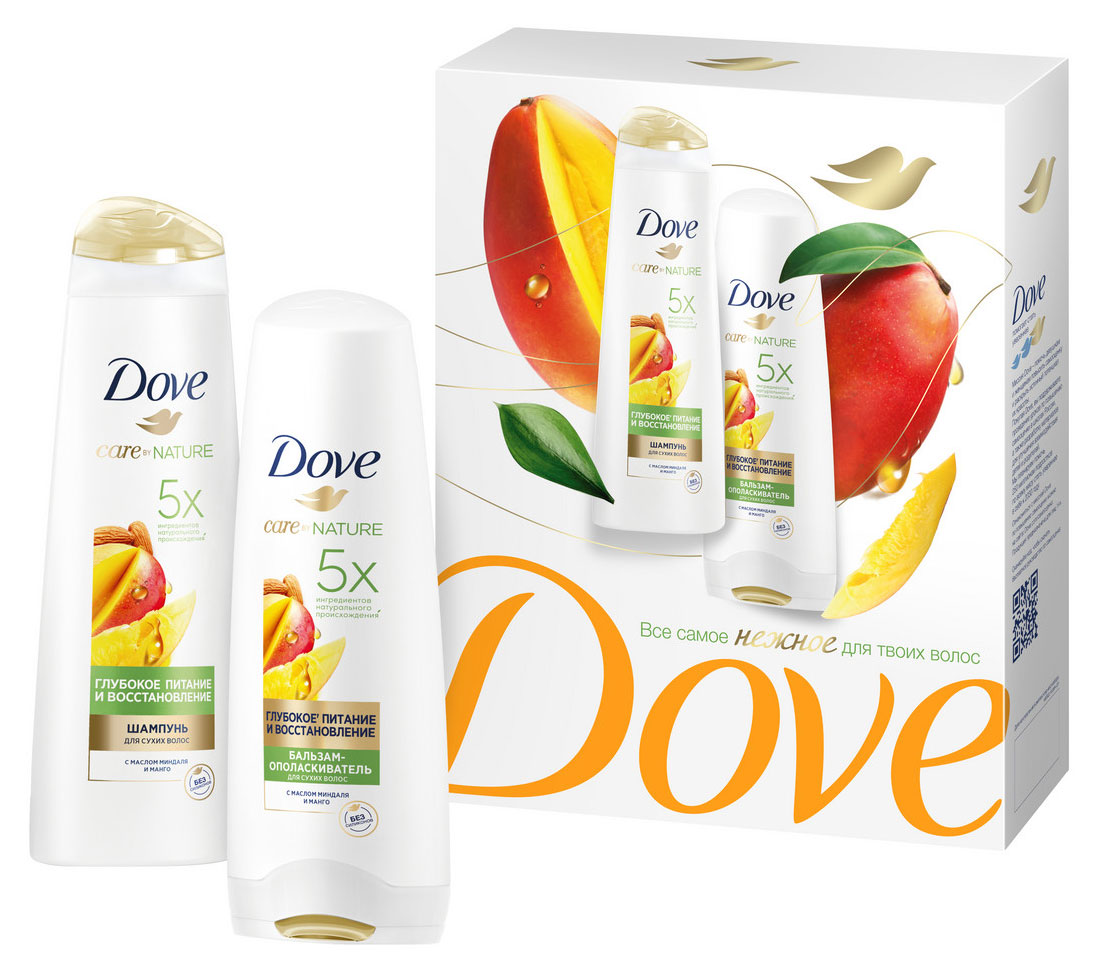

Набор подарочный Dove Глубокое питание и восстановление, шампунь 250 мл + бальзам опаласкивтаель 200 мл