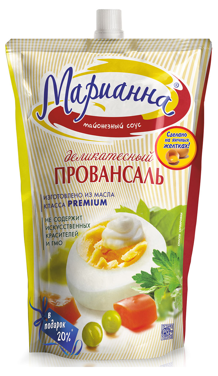 

Соус майонезный Марианна Провансаль деликатесный 25%, 750 мл