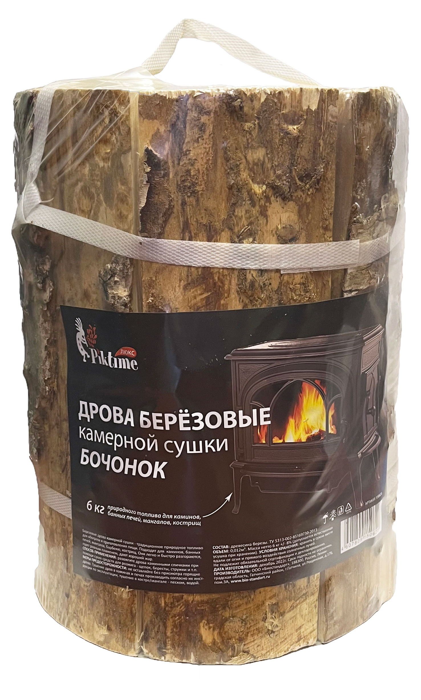 

Дрова березовые Piktime камерной сушки, 6 кг