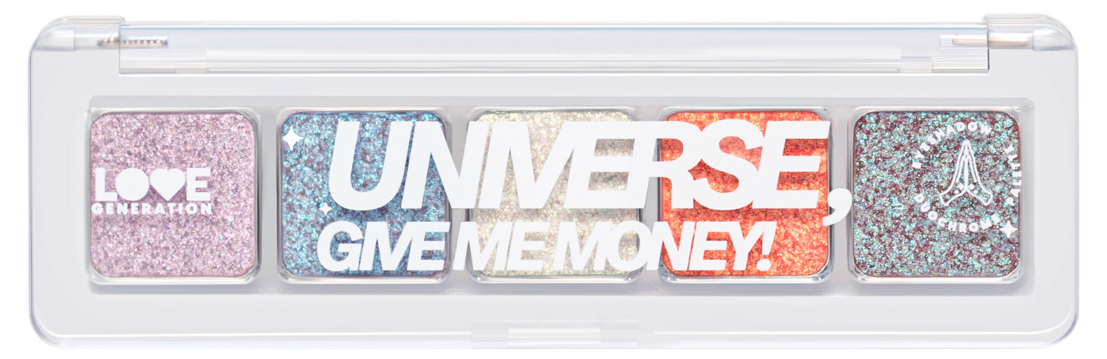 Изображение товара Палетка дуохромных теней для век Love generation Universe give me money тон 01 5 оттенков 5 г