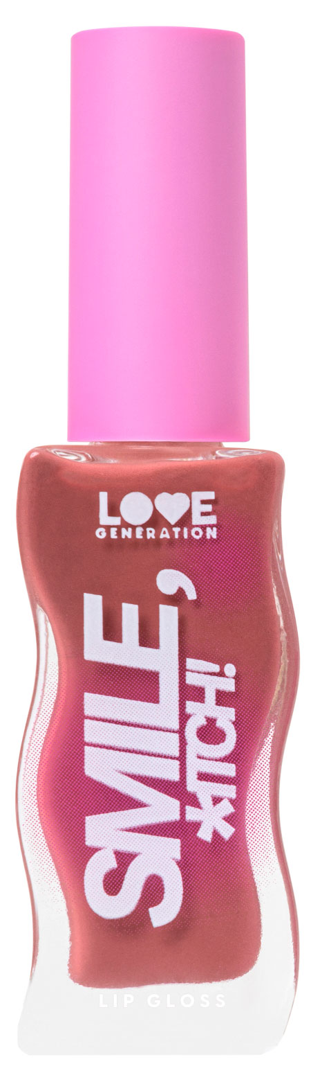 

Блеск для губ Love generation Smile, *itch! Глянцевый тон 04 сливово-коричневый, 10 мл