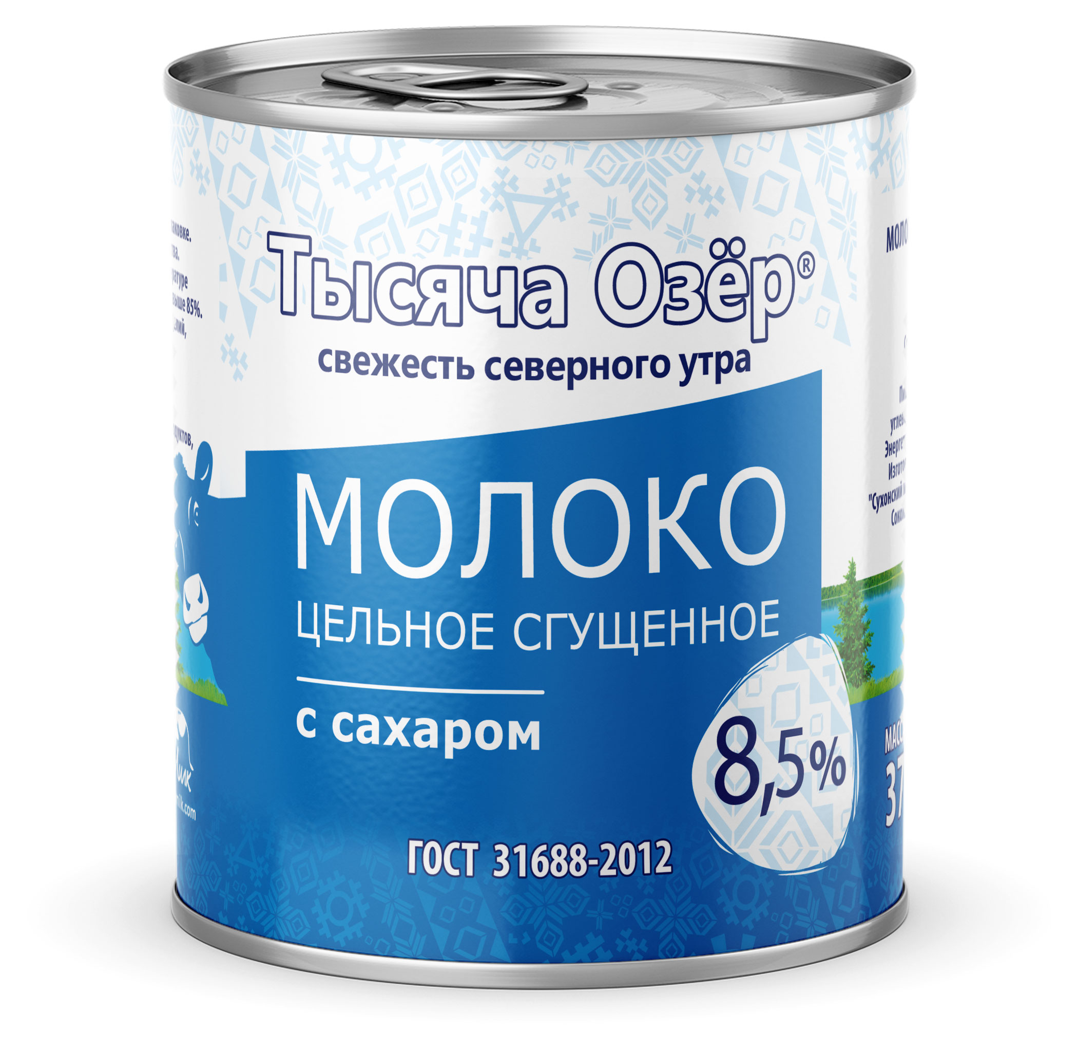 

Молоко цельное сгущенное Тысяча Озёр с сахаром, 370 г