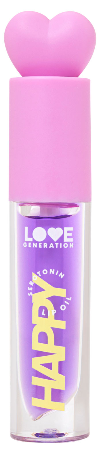 

Масло для губ Love generation Be happy комфортная текстура без липкости тон 04 прозрачно-фиолетовый, 2,3 мл