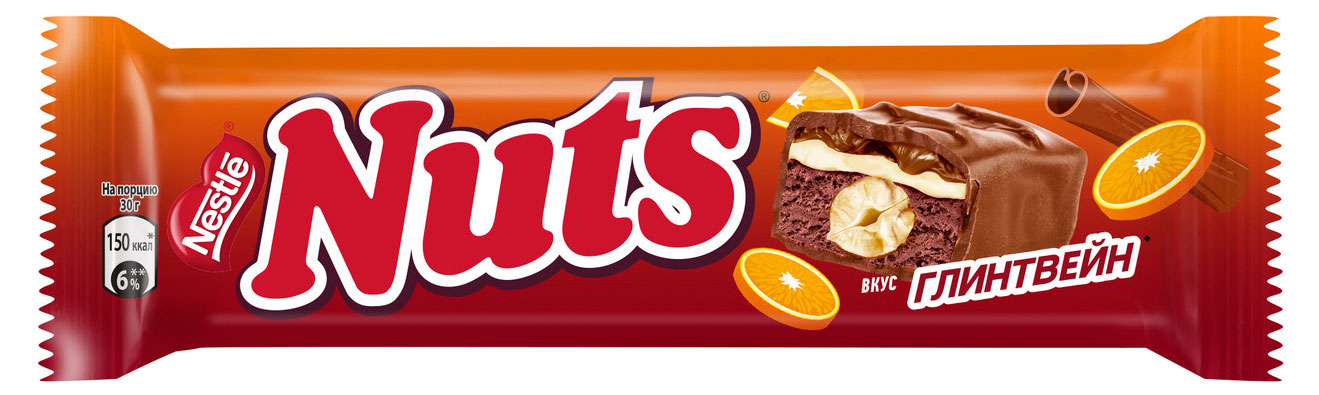 

Батончик Nuts с фундуком со вкусами глинтвейна и апельсина, 60 г