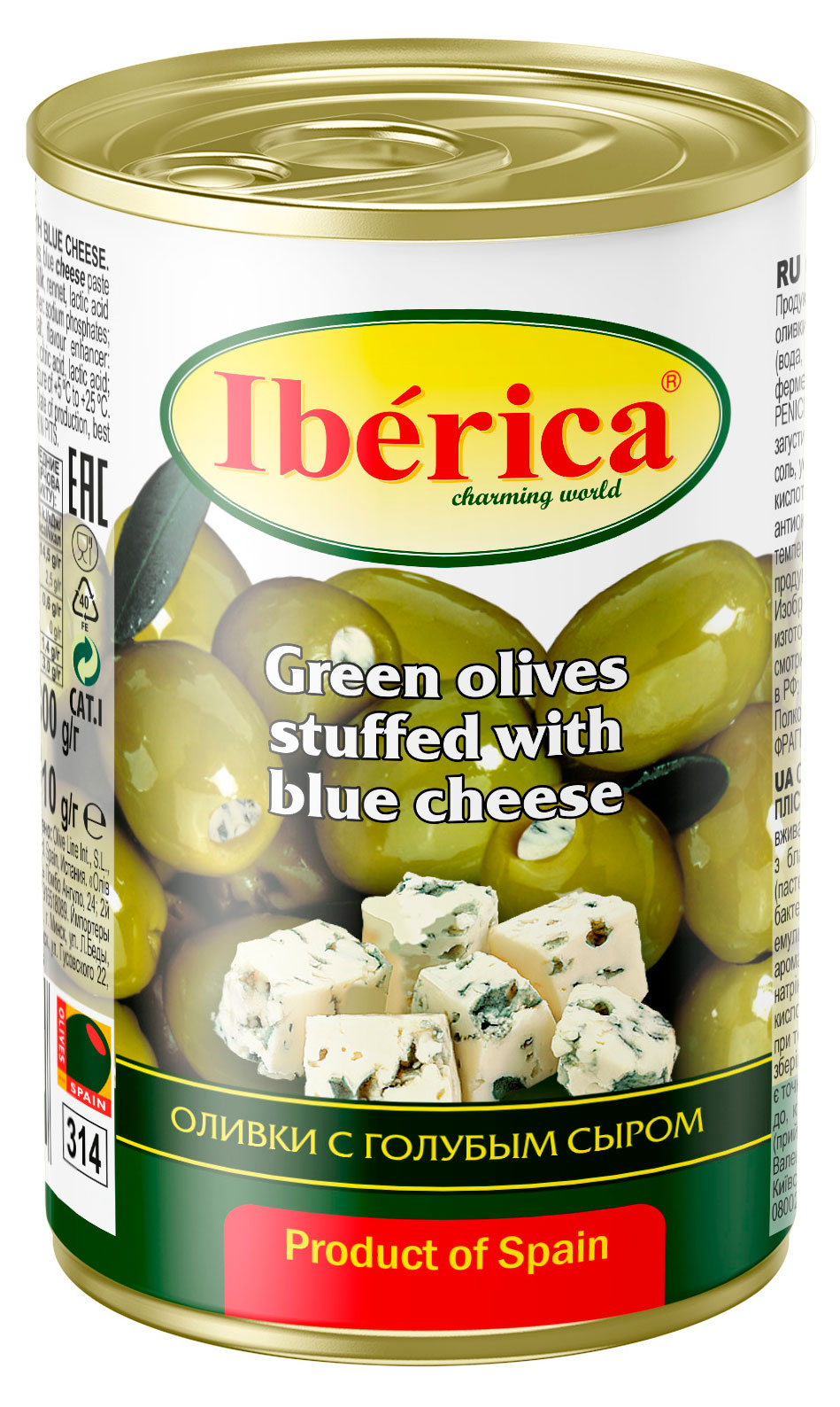 

Оливки Iberica с голубым сыром, 300 г