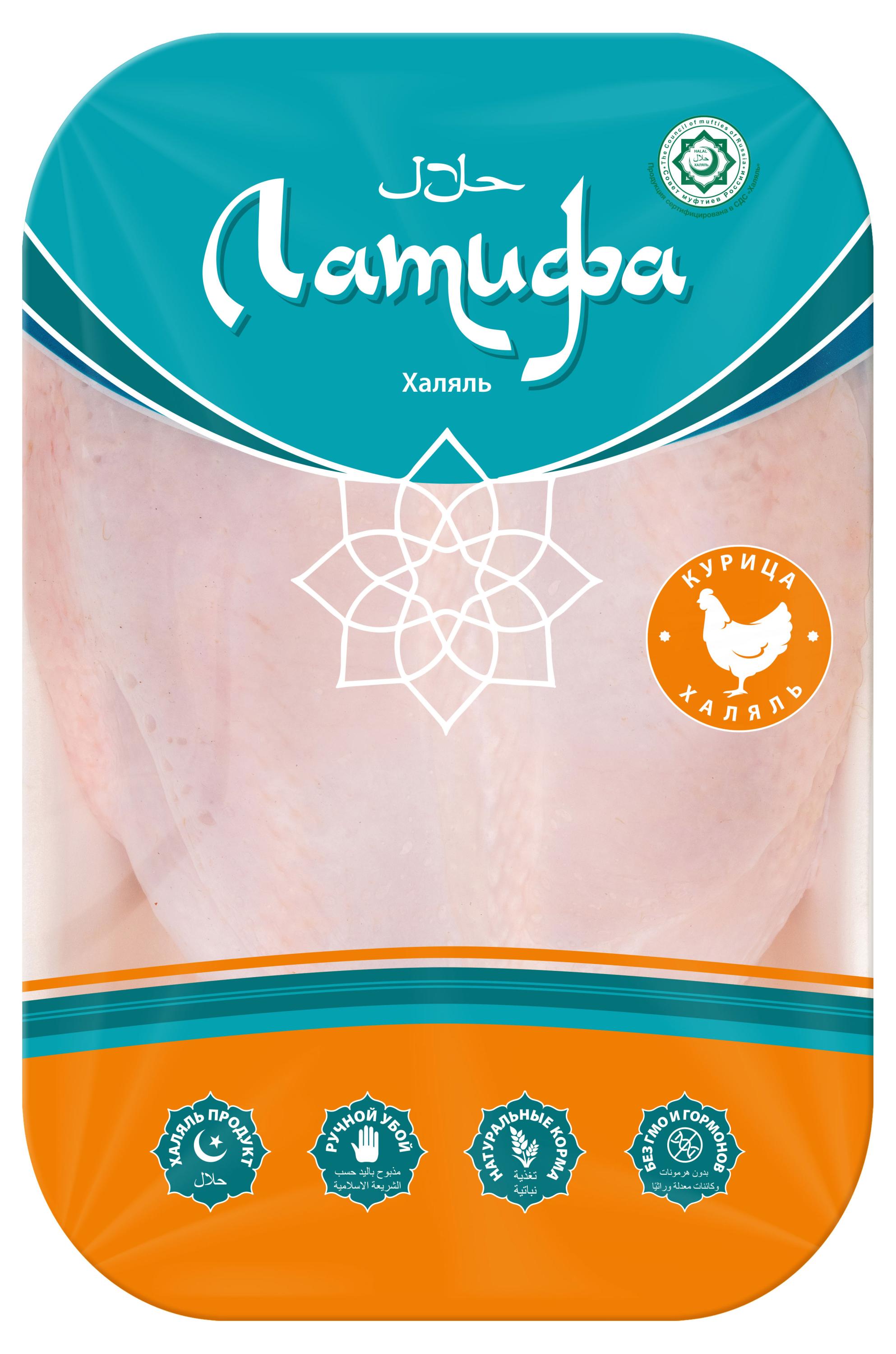 

Грудка куриная Латифа Халяль с кожей охлажденная, ~ 1,2 кг