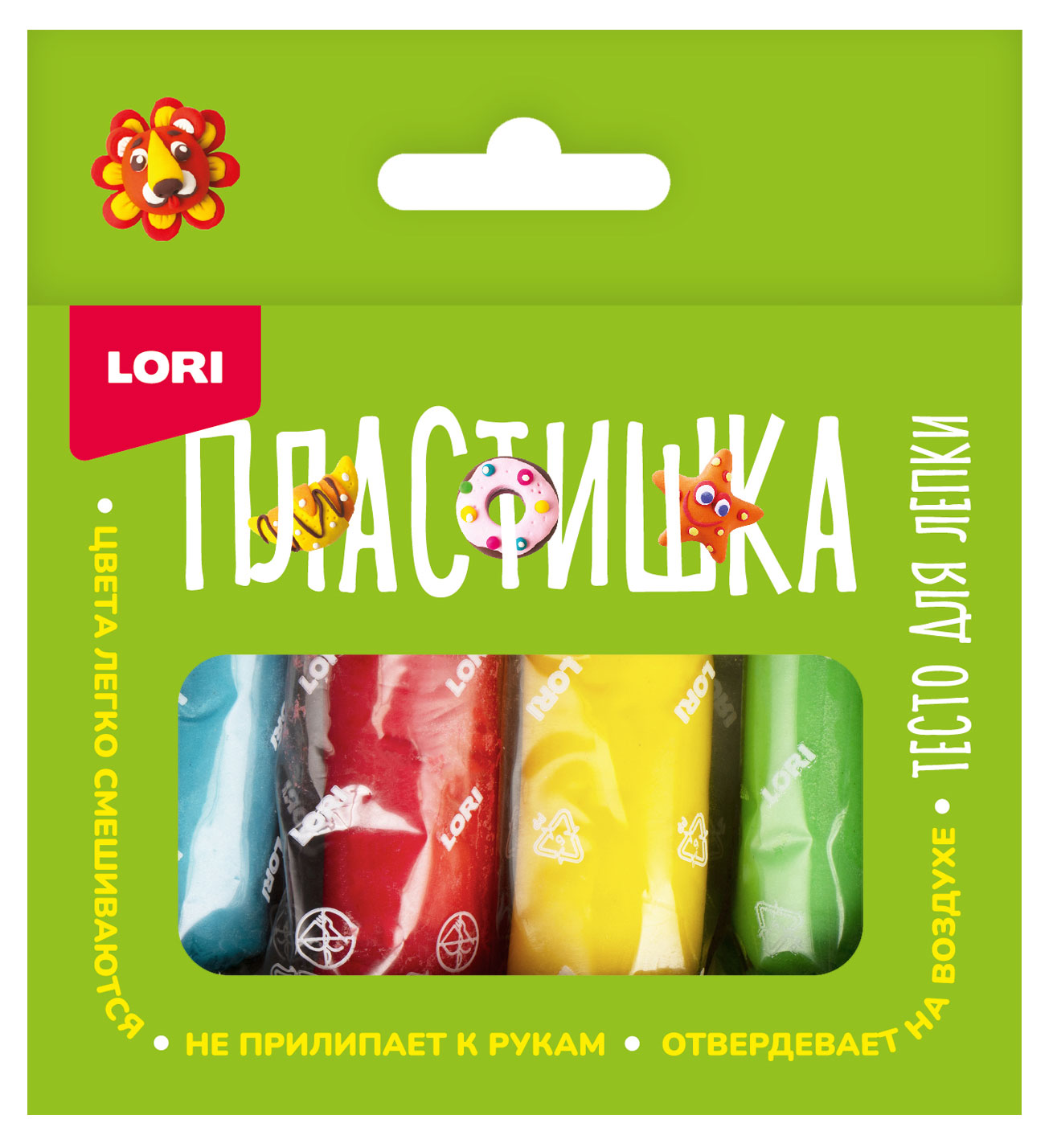 Изображение товара Тесто для лепки LORI, 4 цвета