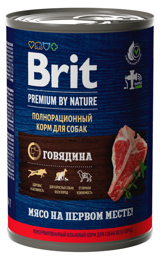 

Корм для собак Brit говядина, 410 г