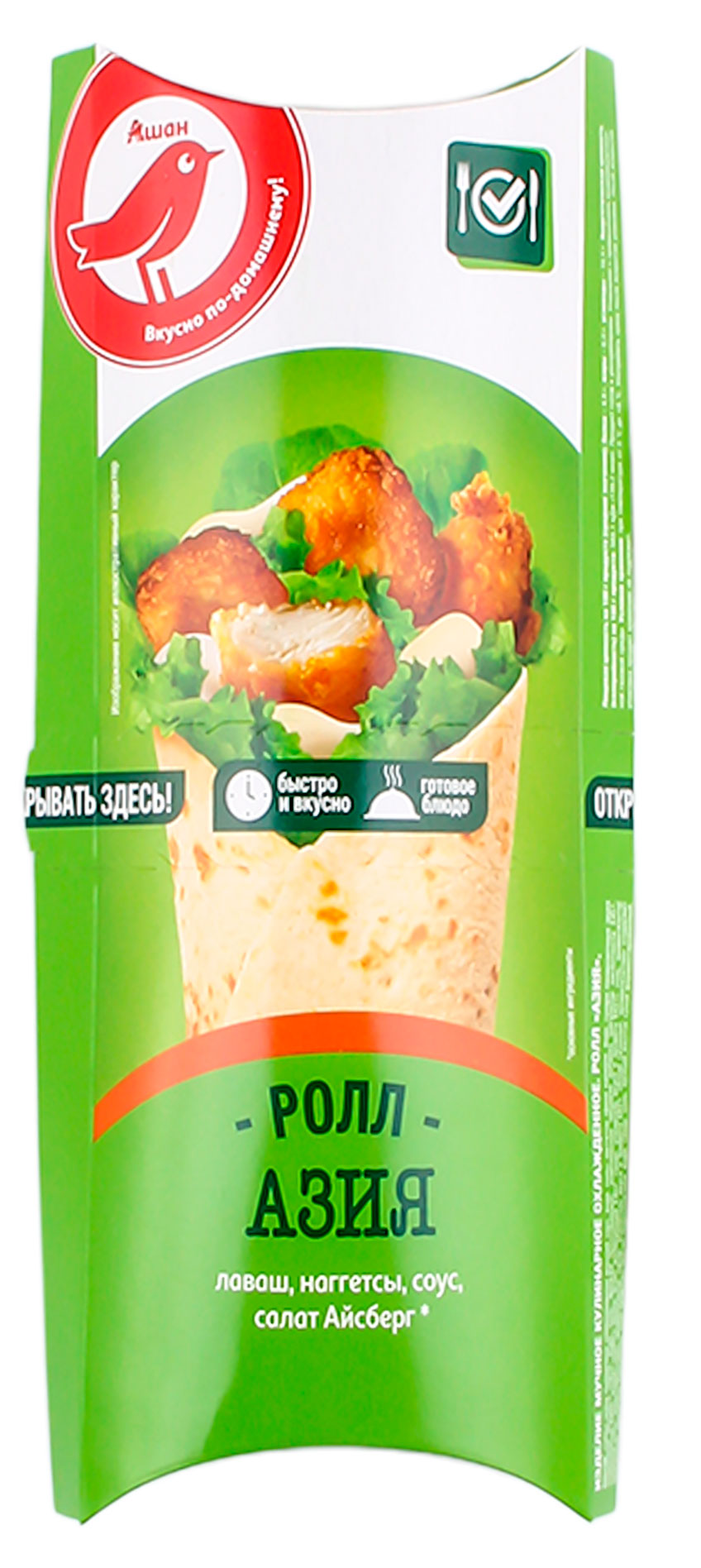 

Ролл АШАН Красная птица Азия, 160 г