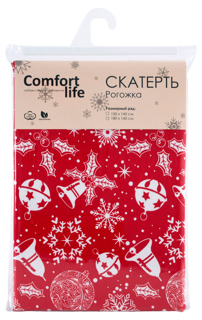 

Скатерть Comfort Life Снежинки, 180х145 см