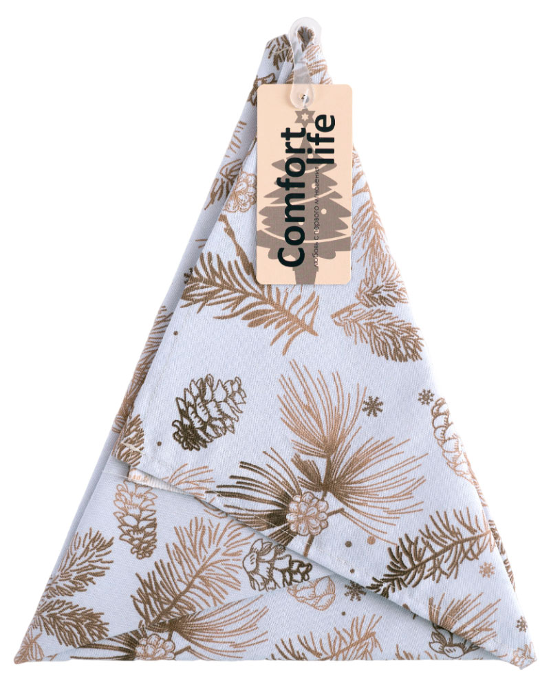 

Полотенце кухонное Comfort Life Зимний лес рогожка, 47х60 см