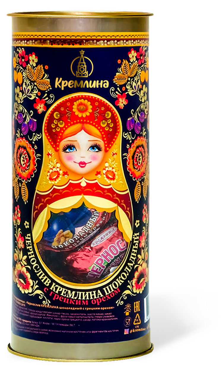 

Конфеты шоколадные Кремлина Чернослив с грецким орехом, 250 г