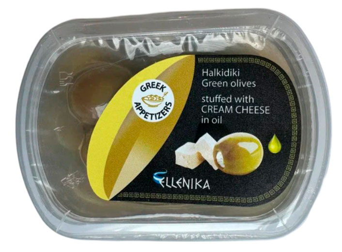 

Оливки Ellenika фаршированные сливочным сыром в масле, 230 г