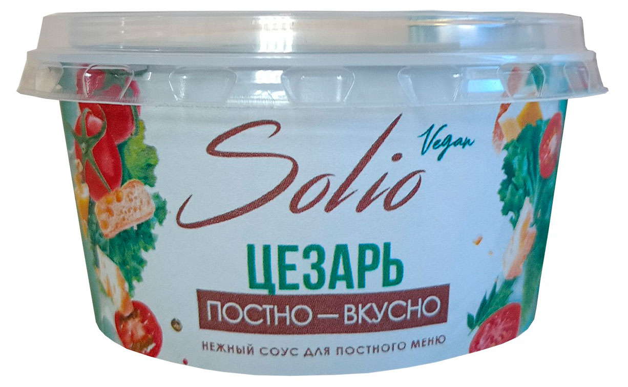 

Соус на основе растительных масел Solio Vegan Цезарь постный без глютена и лактозы, 140 г