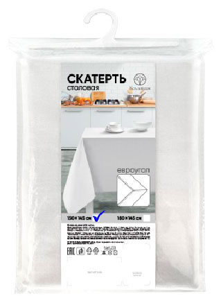 

Скатерть Коллекция белая, 150х145 см