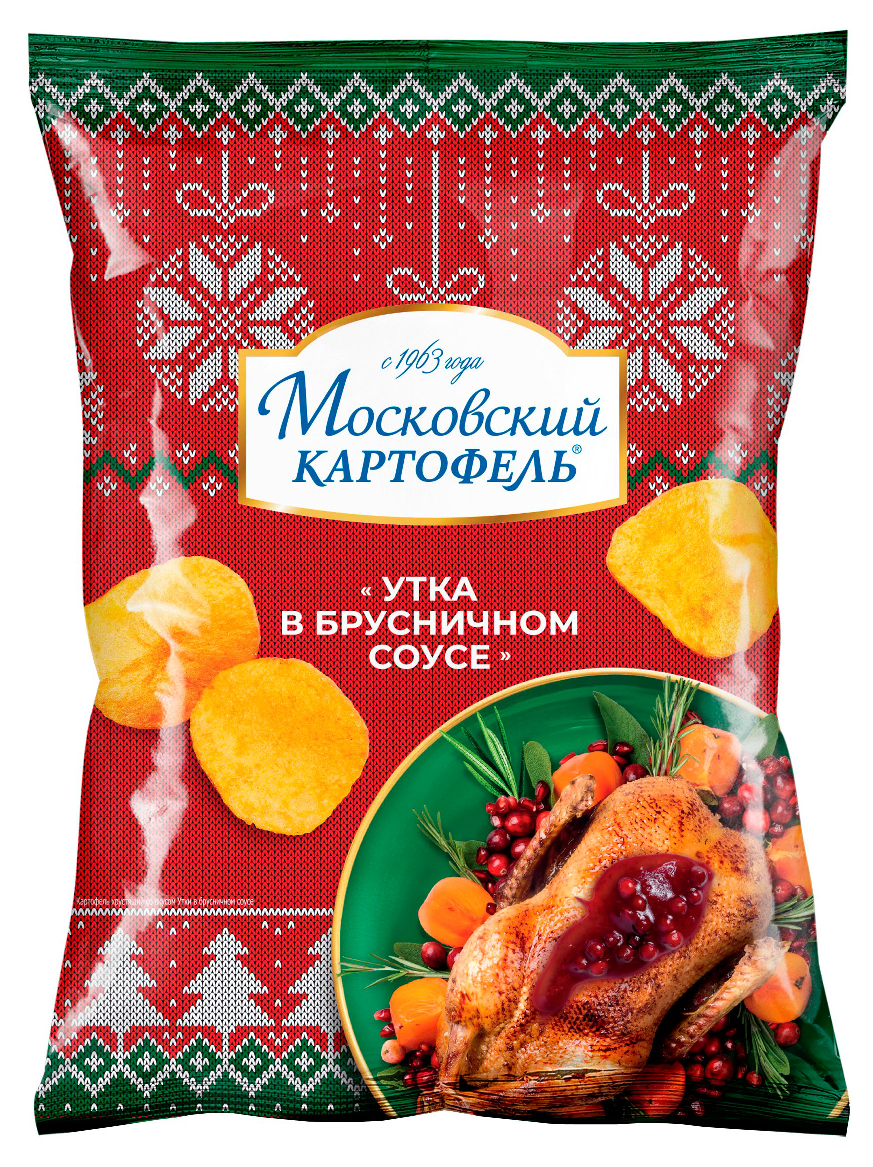 

Чипсы картофельные Московский Картофель Утка в брусничном соусе, 120 г