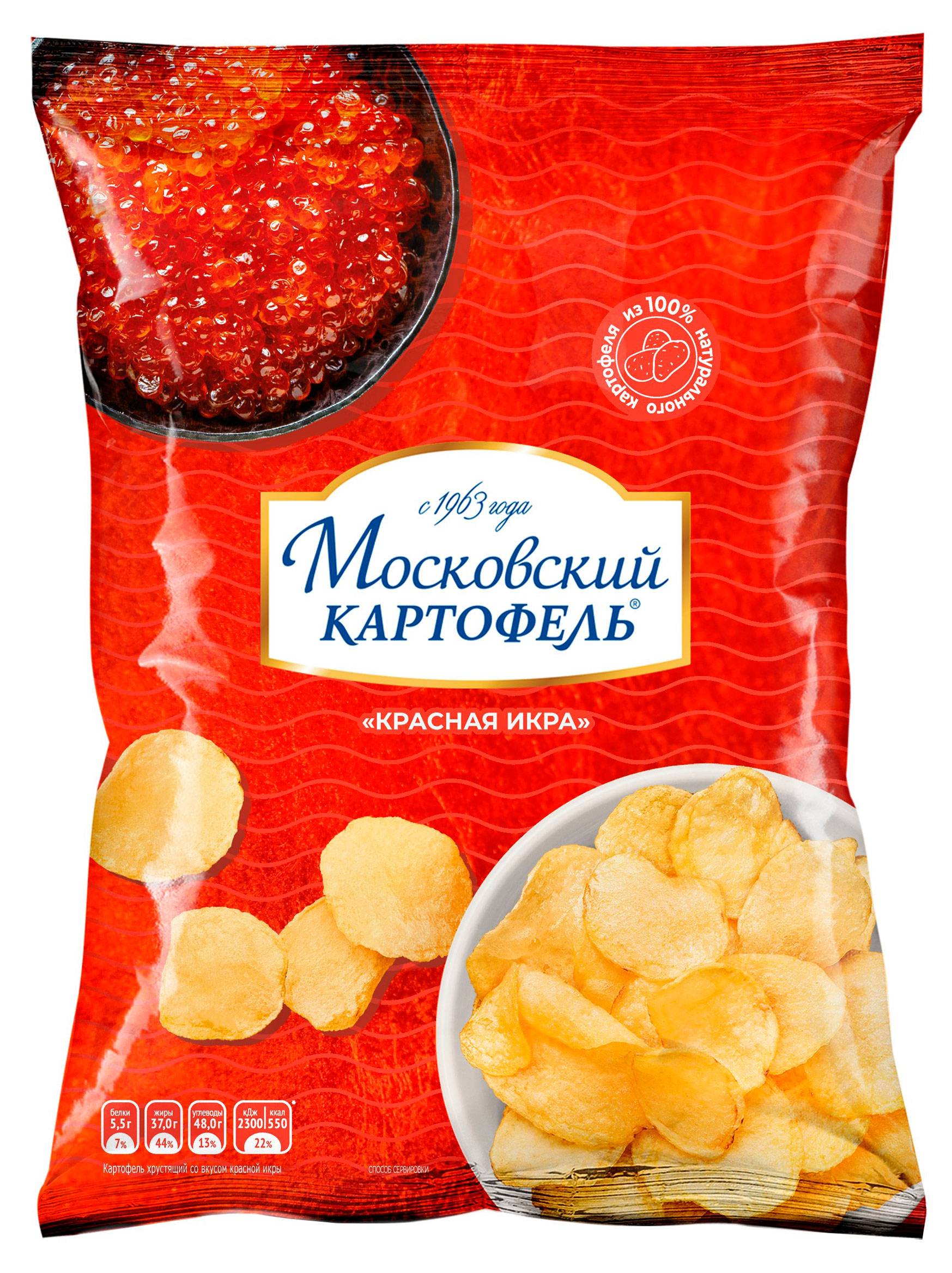 

Чипсы картофельные Московский Картофель Красная икра, 120 г