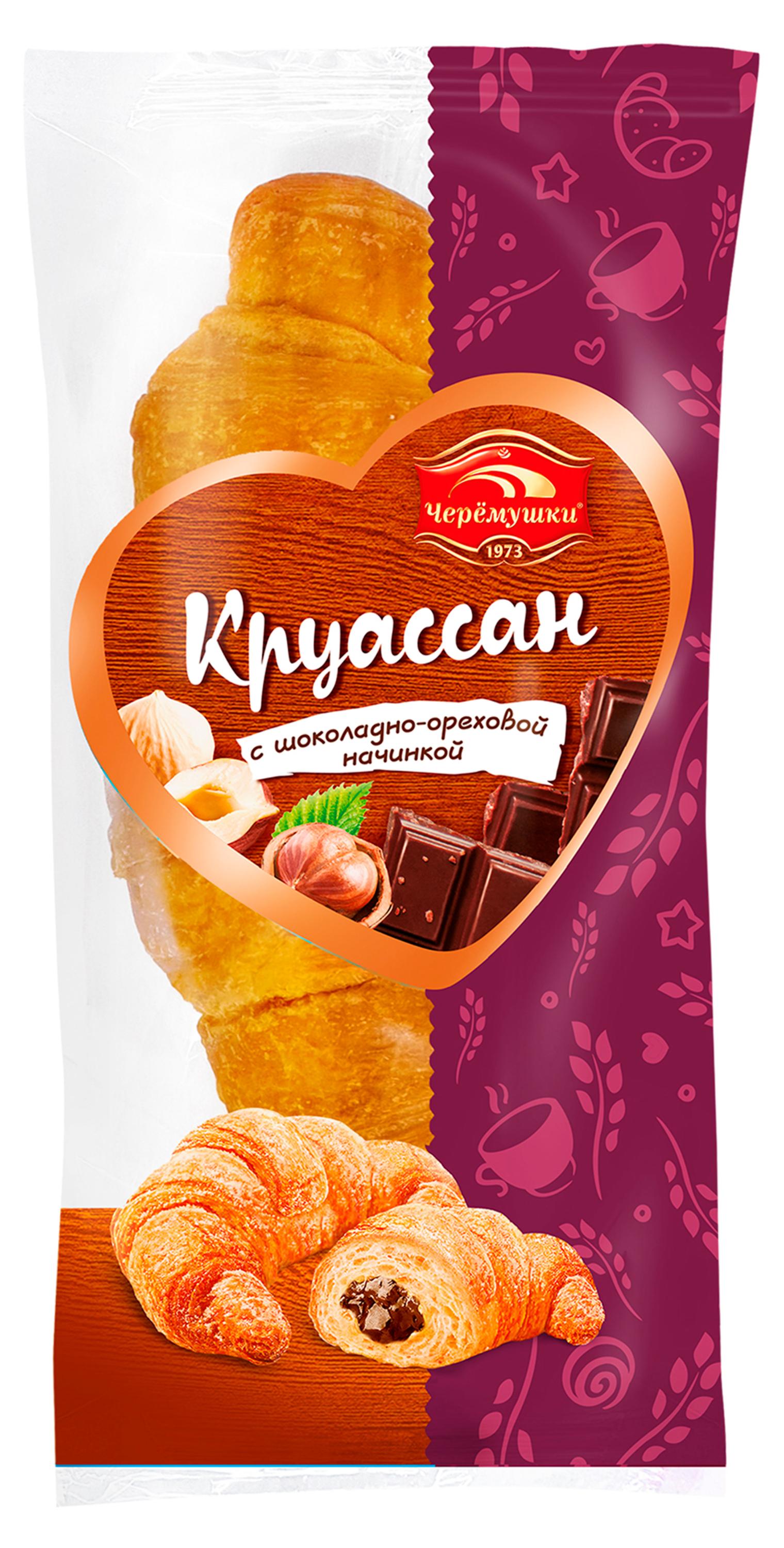 

Круассан сладкий Черемушки с шоколадно-ореховой начинкой, 80 г