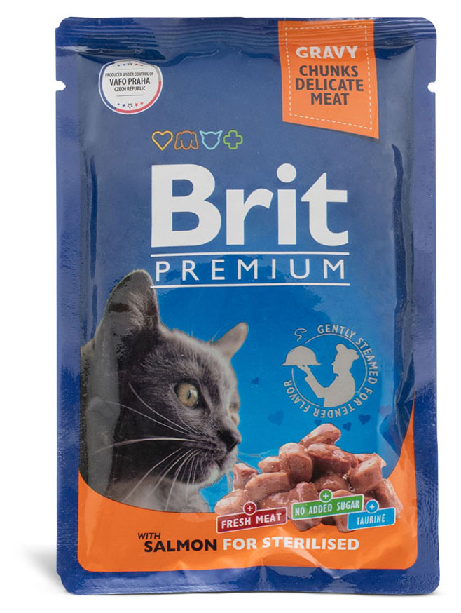 

Корм для кошек Brit Premium тунец в соусе, 85 г