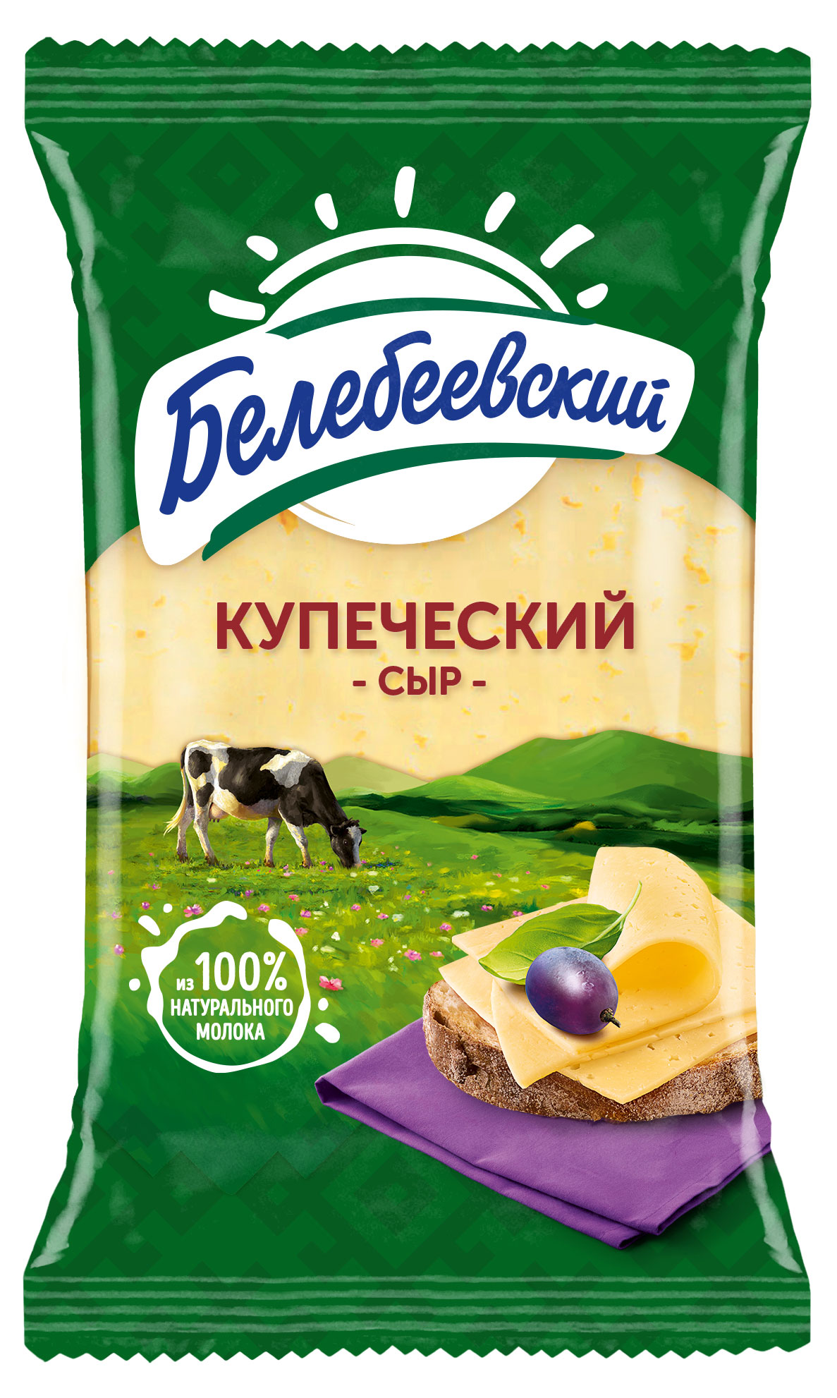 

Сыр полутвердый Белебеевский Купеческий 52% БЗМЖ, 190 г