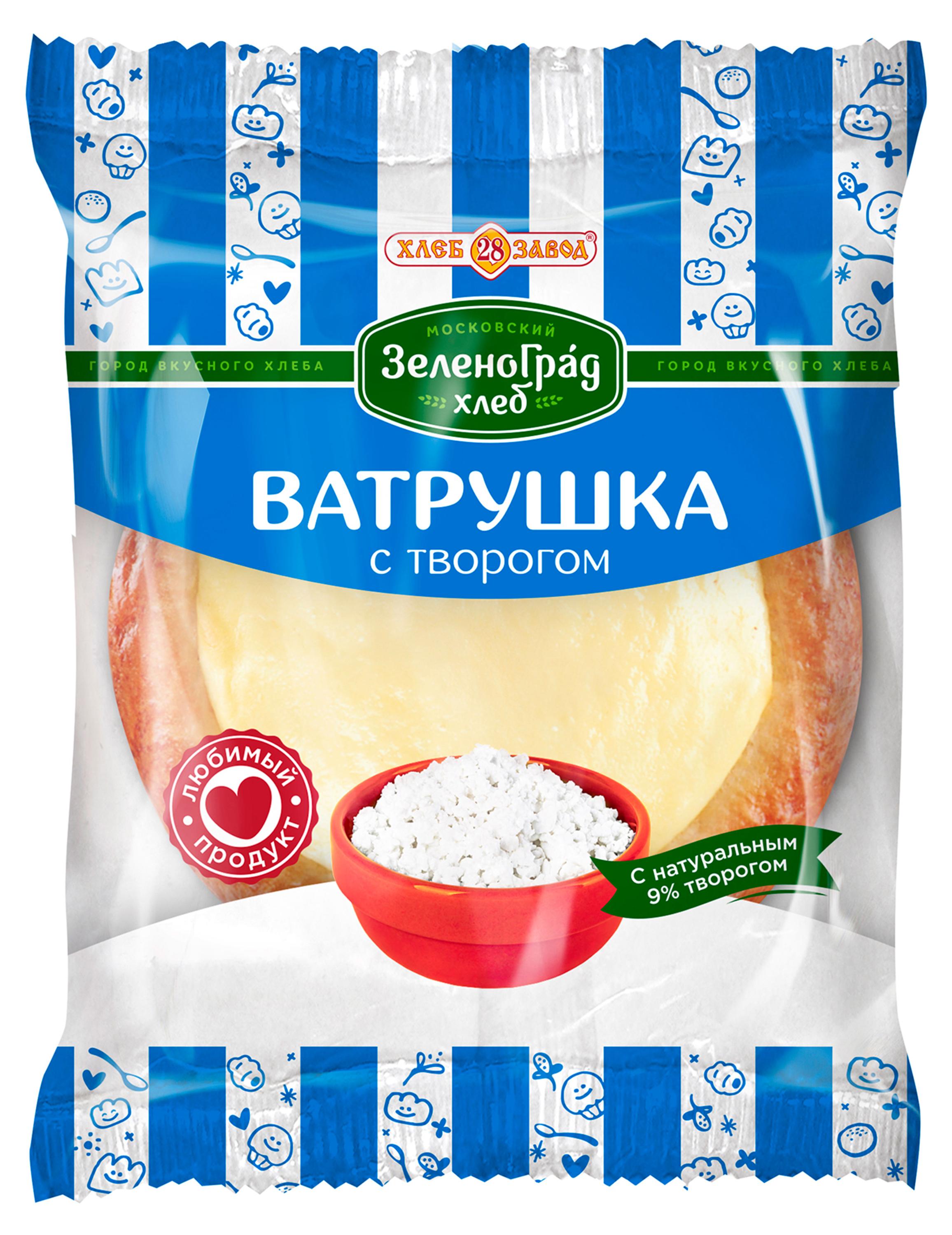 

Ватрушка Хлебозавод 28 с творогом, 80 г