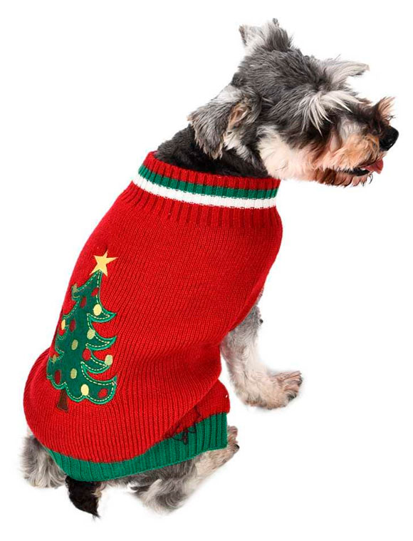 

Свитер для собаки на Рождество красный, р 40 см
