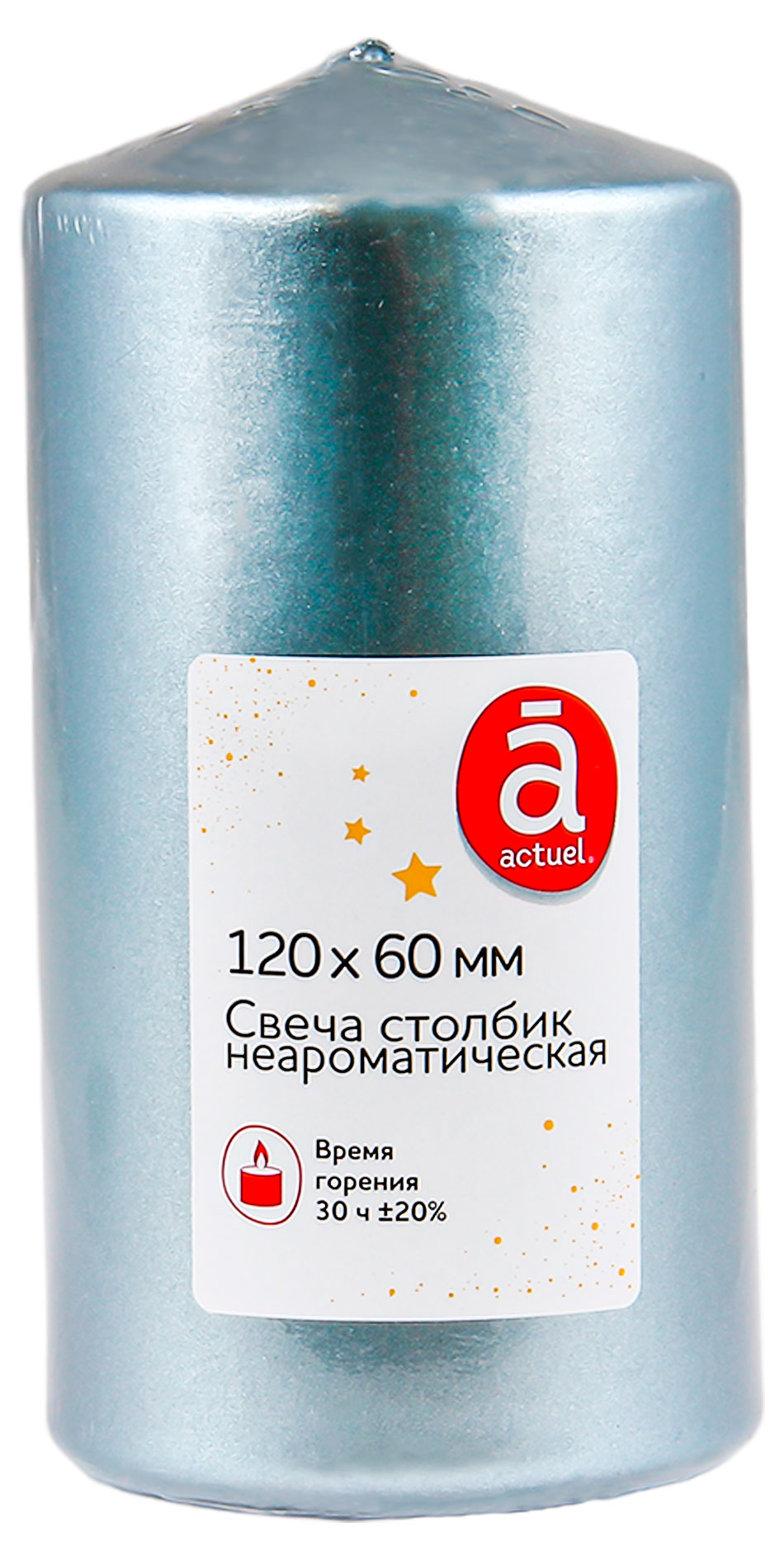 

Свеча Actuel неароматическая тиффани, 12 см