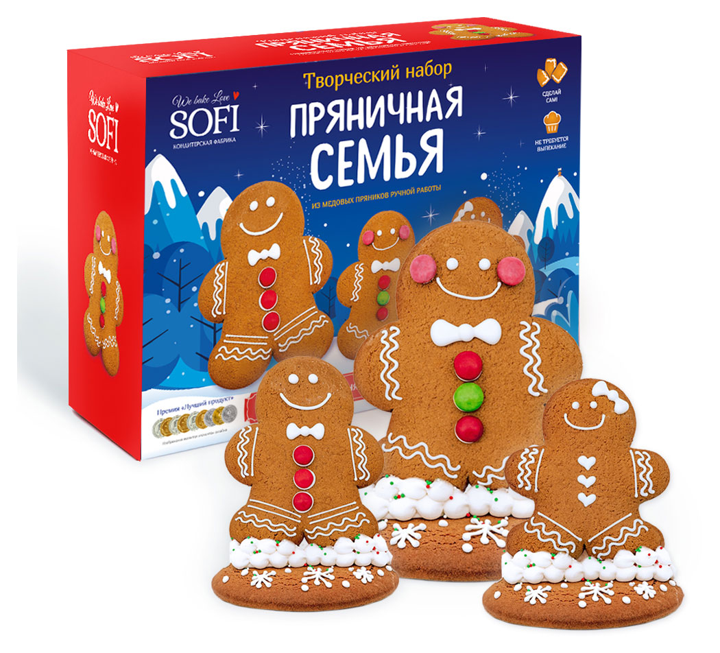 

Пряник Пекарня Sofi Творческий набор Пряничная семья, 900 г