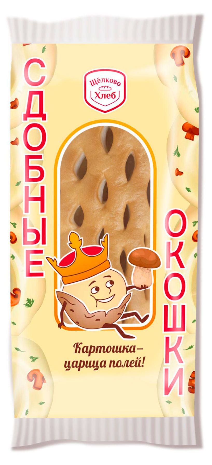

Сдоба Щелковохлеб Сдобные окошки с картофелем и грибами, 130 г