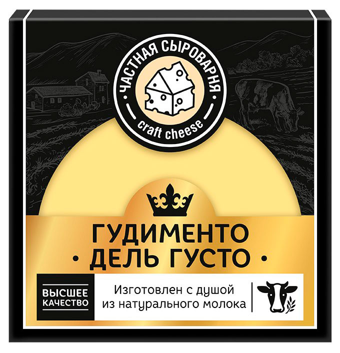 

Сыр твердый Гудименто дель Густо Частная сыроварня 50% БЗМЖ, 130 г