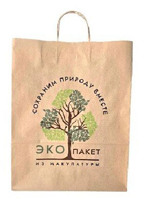 

Пакет бумажный Эко Змемля, 45х35х15 см