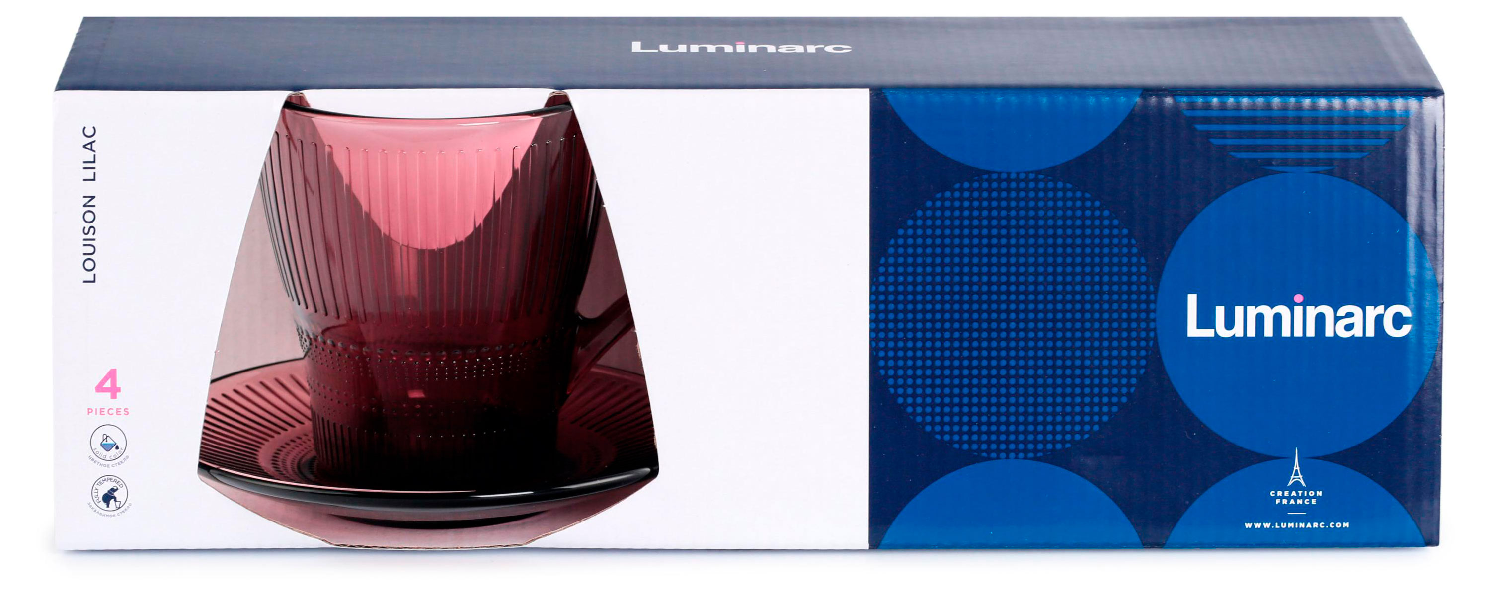 

Набор чайный Luminarc Луиз Лилак, 4 предмета
