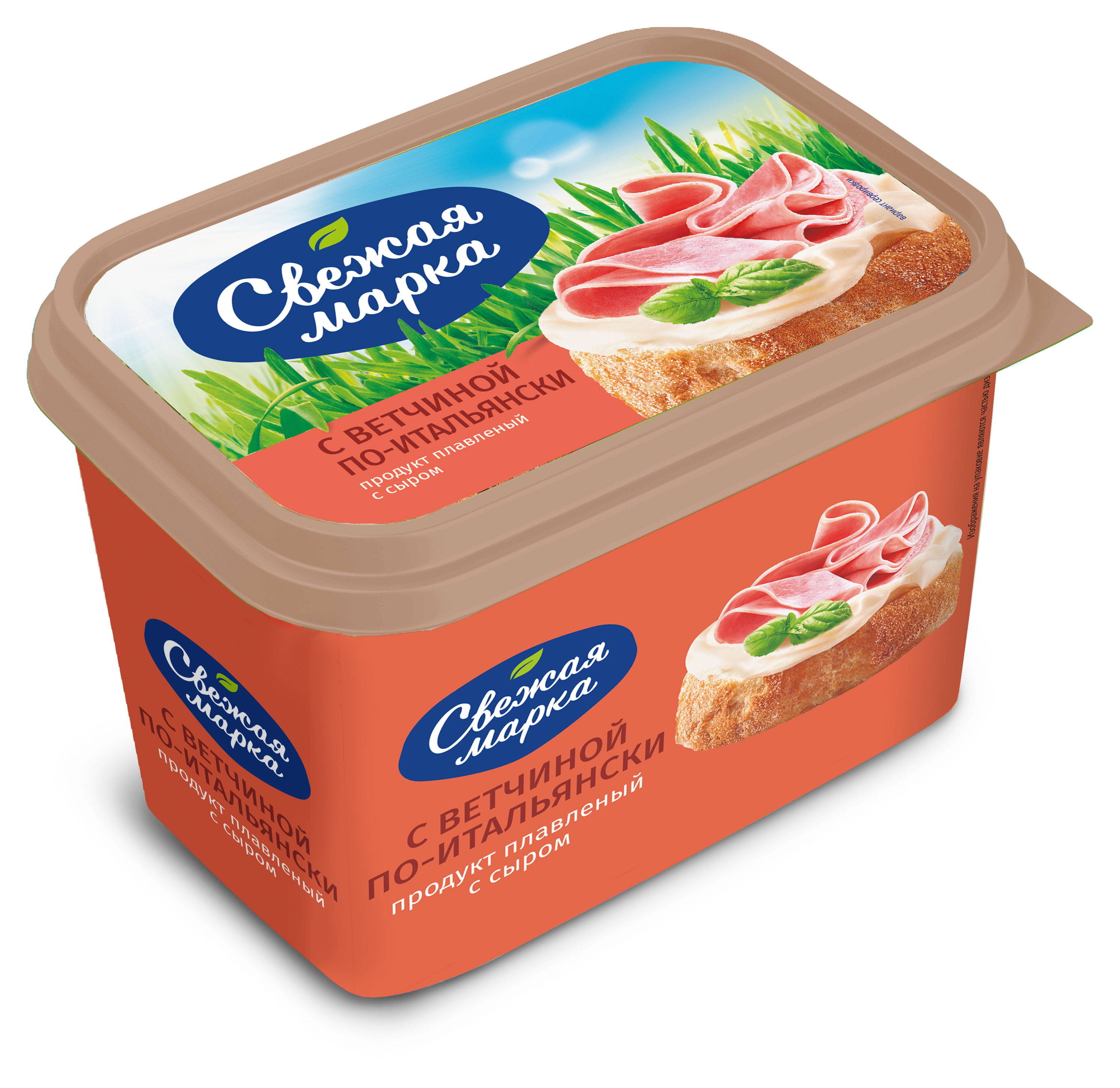 

Продукт плавленный с сыром Свежая марка Со вкусом ветчины по-итальянски 55% ЗМЖ, 350 г