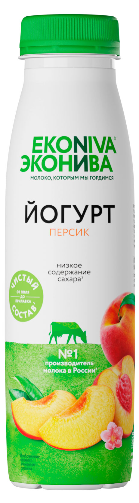

Йогурт питьевой ЭкоНива с персиком 2,5% БЗМЖ, 300 г