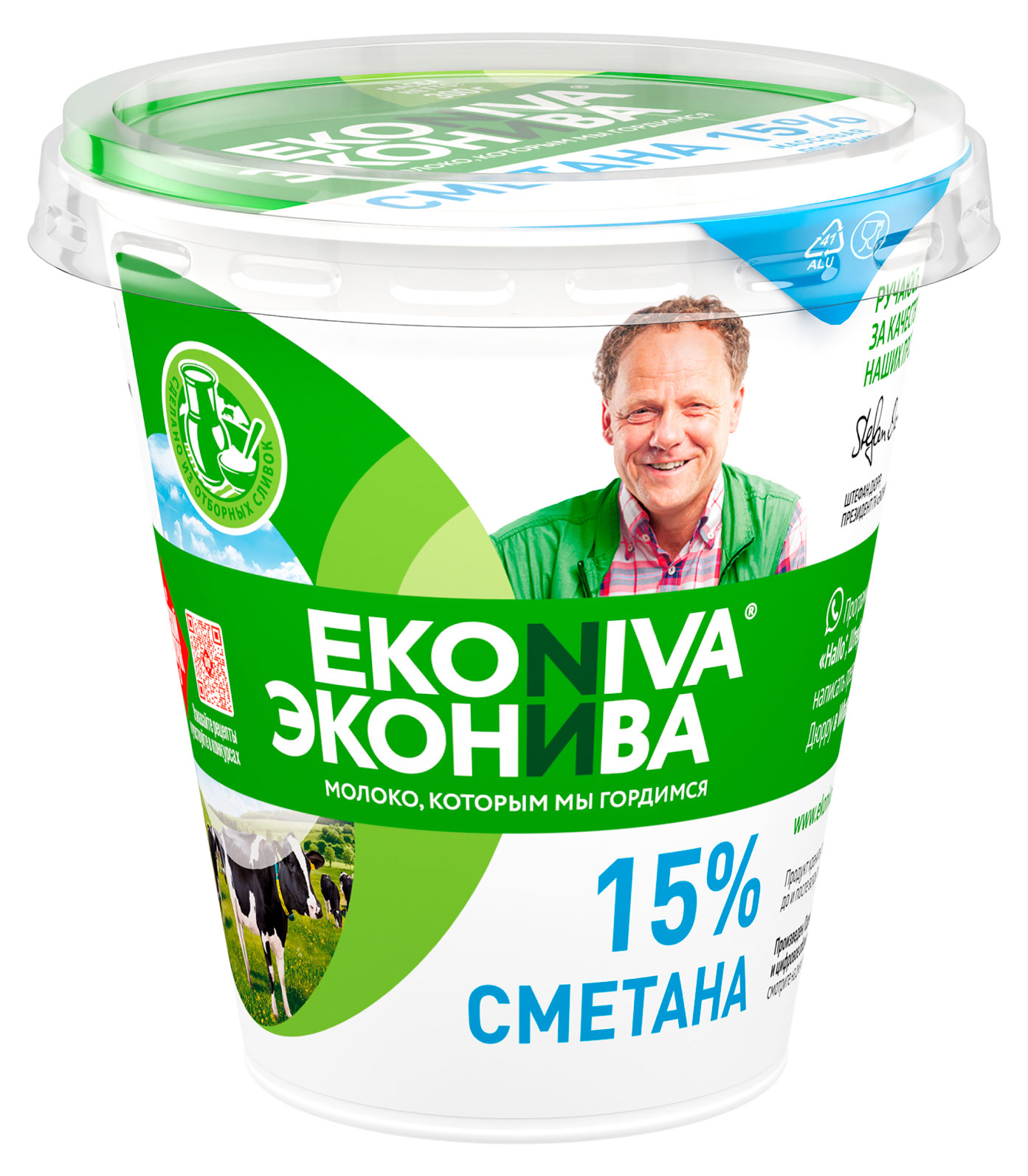 

Сметана ЭкоНива 15%, 300 г