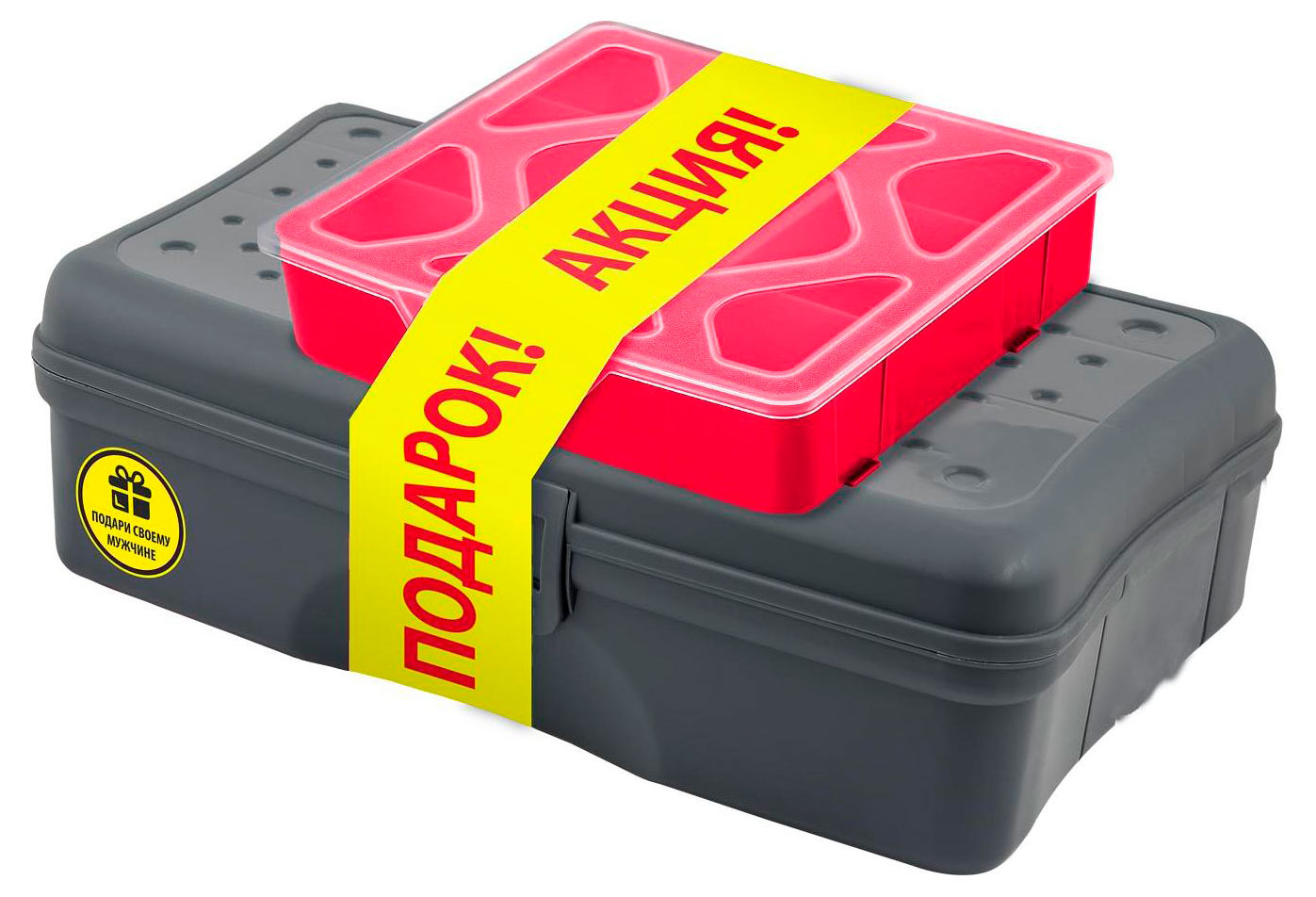 

Набор бокс Blocker Techniker 12" + органайзер Master 5,5" серо-свинцовый/оранжевый