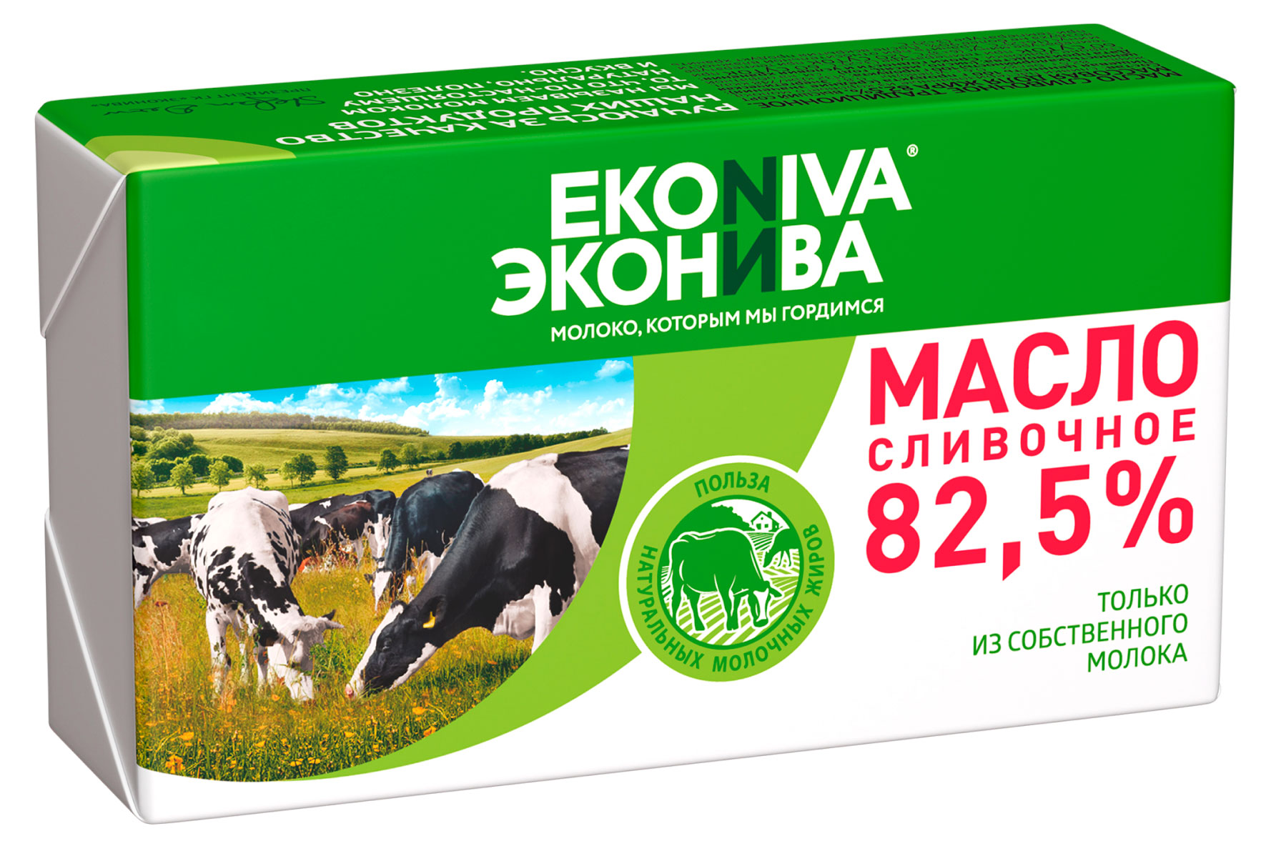 

Масло сливочное ЭкоНива Традиционное 82,5%, 350 г