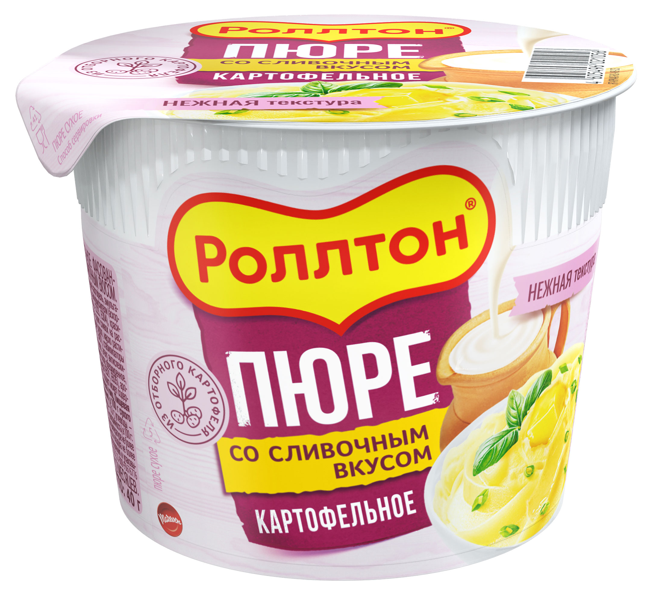 

Пюре картофельное Роллтон со сливочным вкусом, 40 г