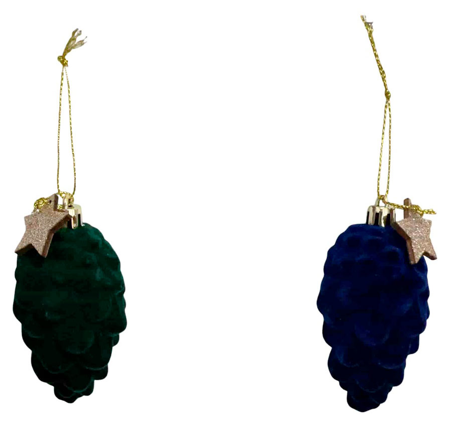 

Подвеска Шишка флок, 5 см