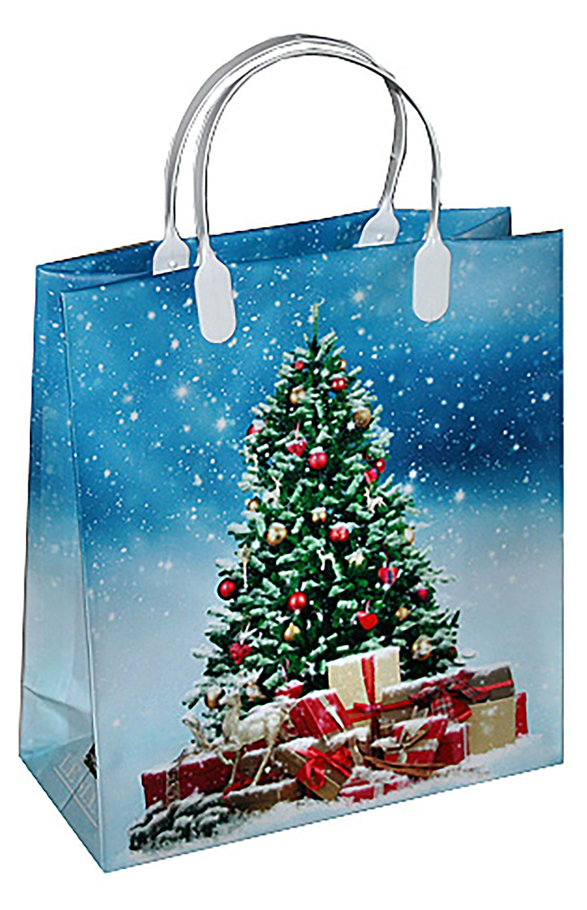 

Сумка подарочная GrandGift пластиковая большая, 32х40х10 см в ассортименте