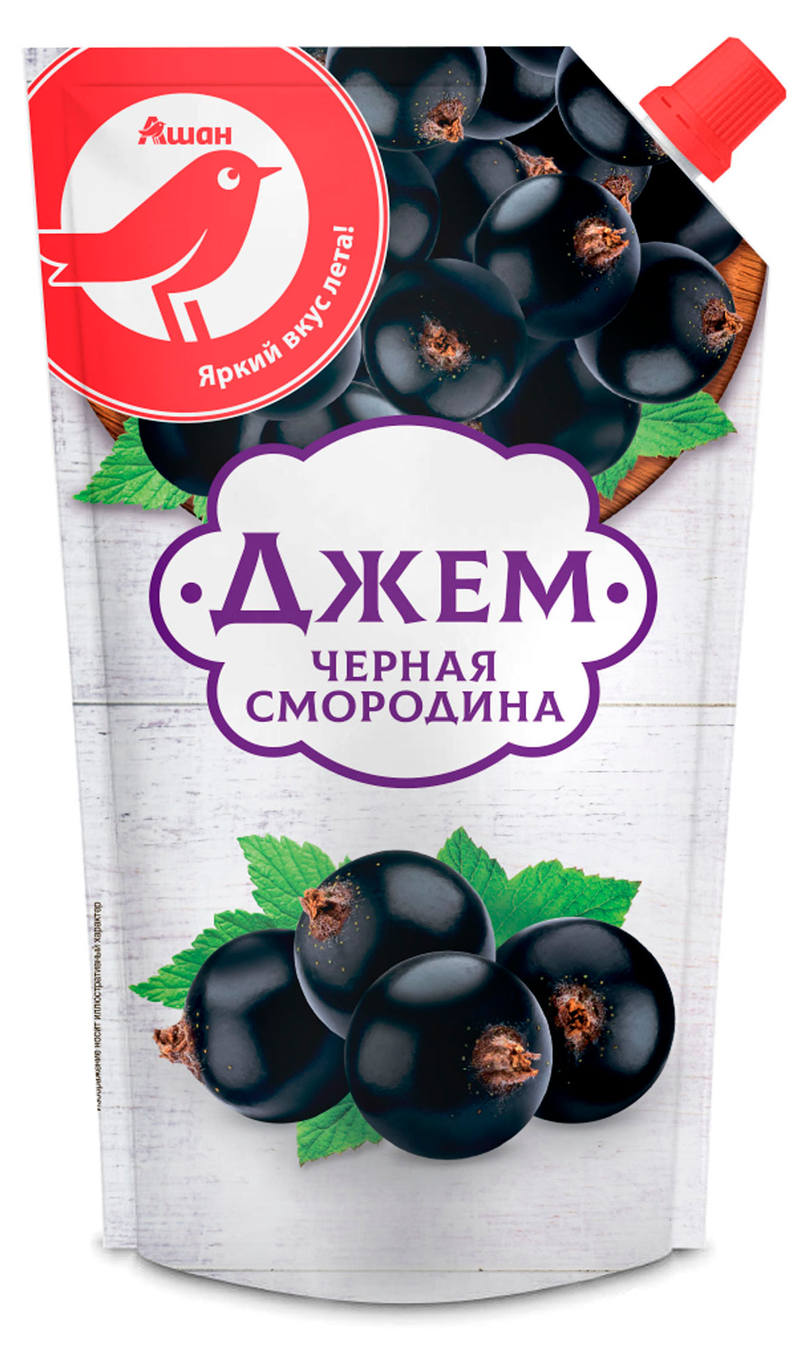 

Джем АШАН Красная птица из черной смородины, 270 г