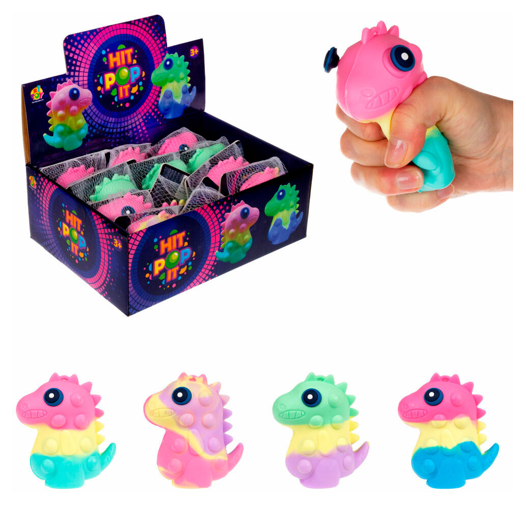 

Игрушка-антистресс 1TOY Жмяка HIT POP IT Динозавр