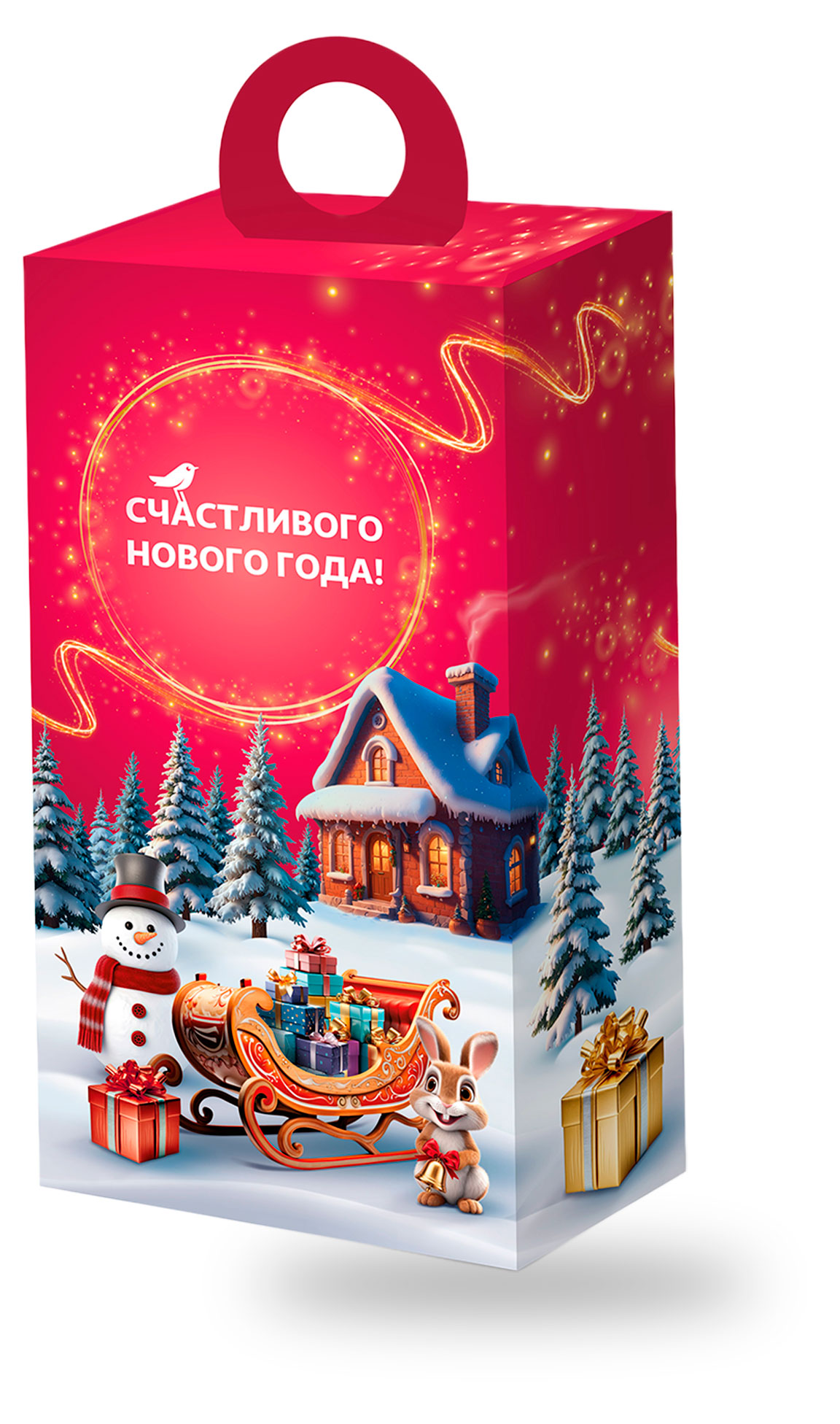 

Коробка подарочная АШАН Красная птица, 11х6х21 см