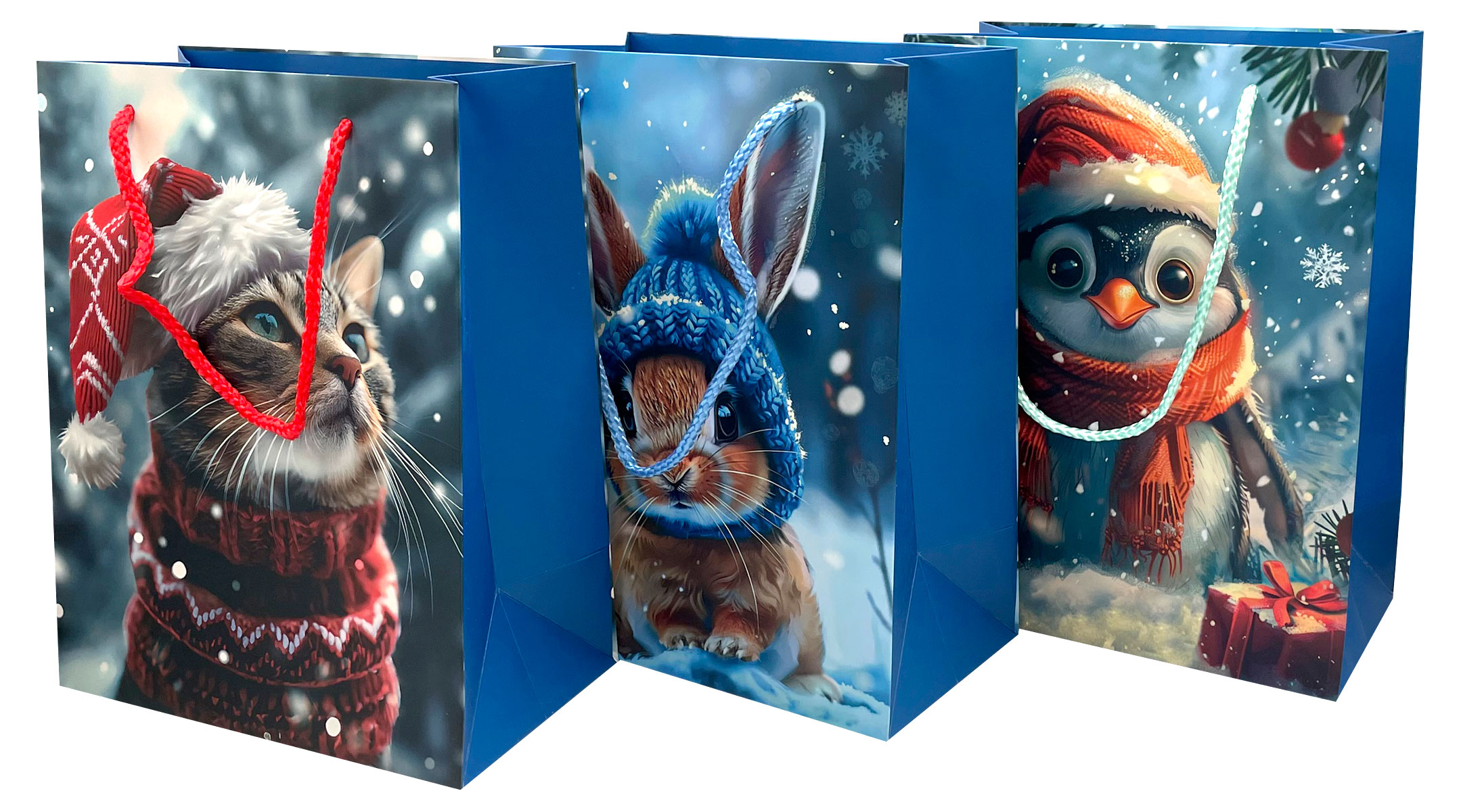 Изображение товара Пакет подарочный Centrum новогодний Милашки 18х23 см, 1 шт в ассортименте