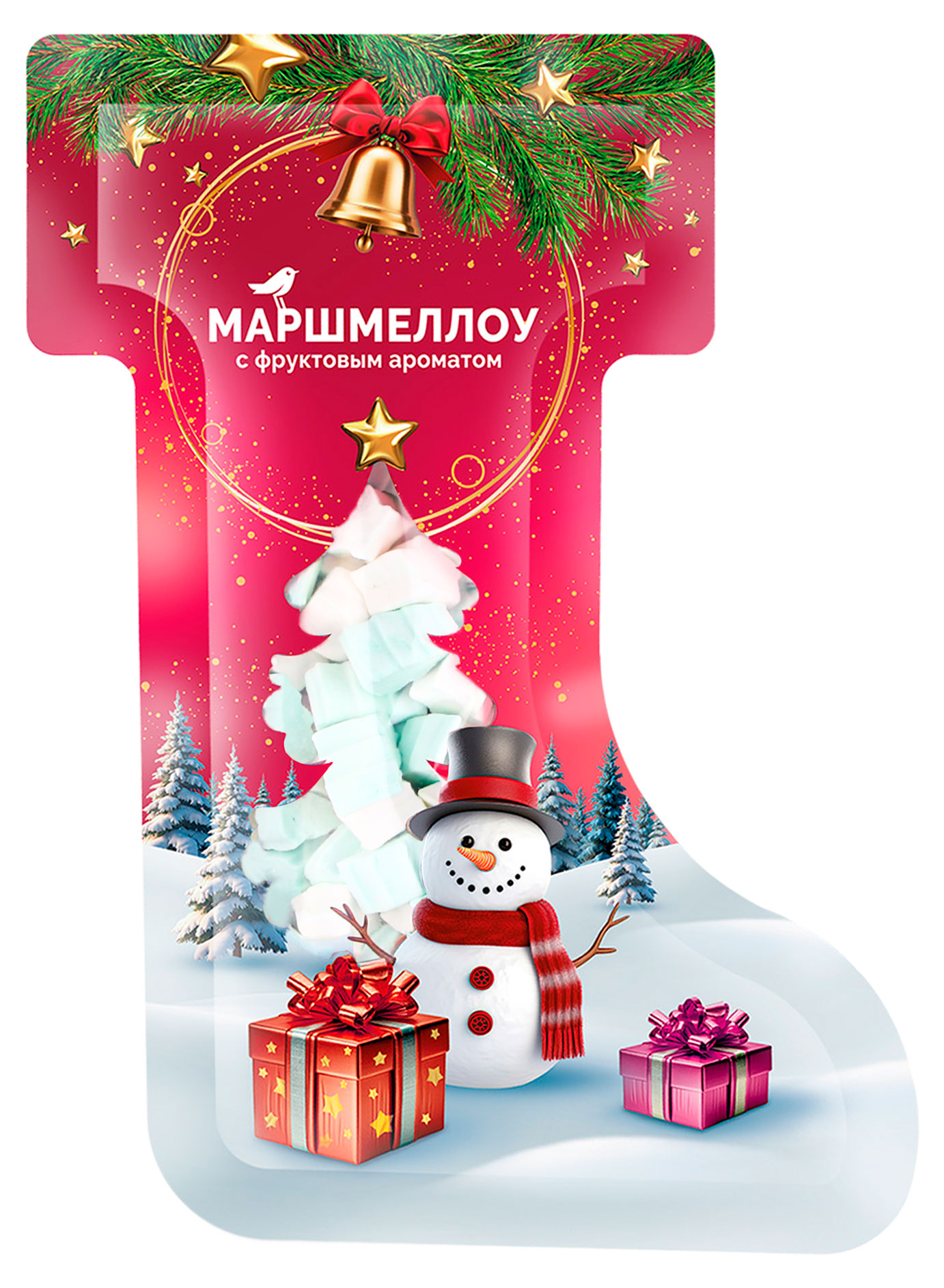 

Изделия кондитерские АШАН Красная птица Сапог Маршмеллоу с фруктовым ароматом, 110 г
