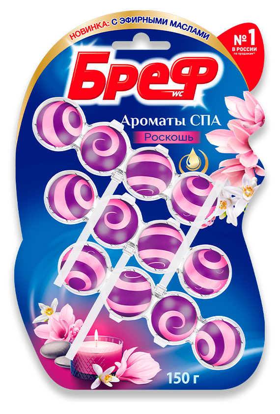 

Туалетный блок Бреф Ароматы СПА Роскошь, 3х50 г