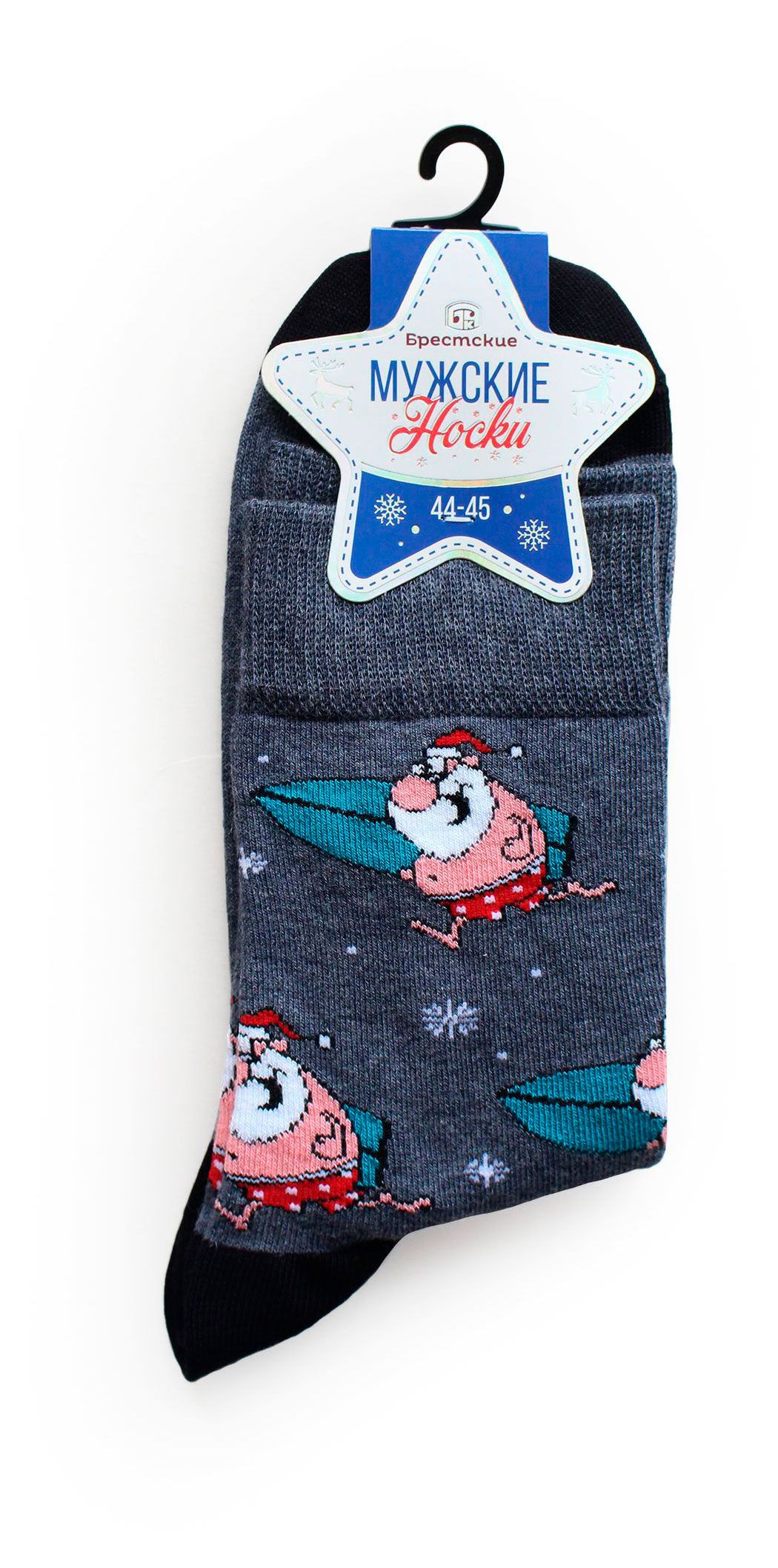 Изображение товара Мужские носки Брестские Новый Год р. 29 комфортные и праздничные