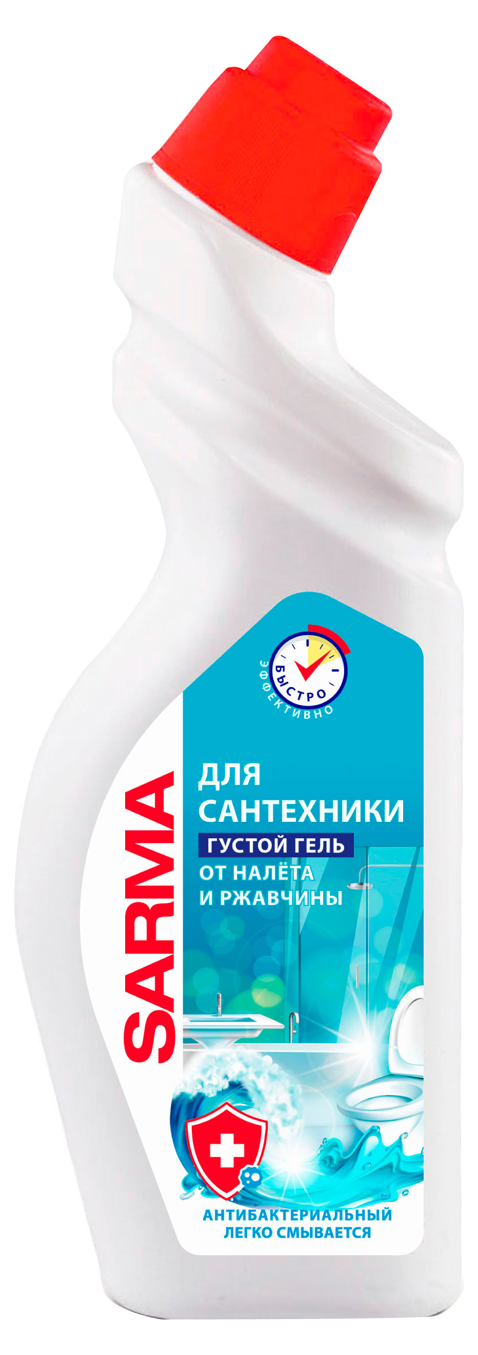 Sarma | Чистящий гель для сантехники Sarma от налета и ржавчины, 750 мл